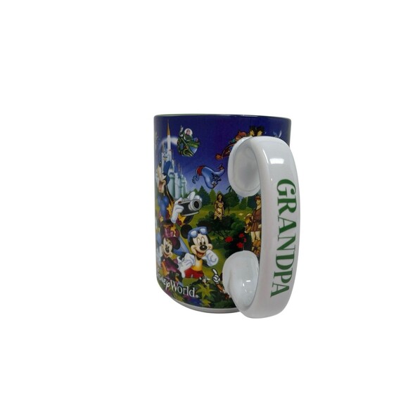 Walt Disney World Mug Cup GRANDPA Four Parks Coffee Tea All Over Character - Picture 4 of 14